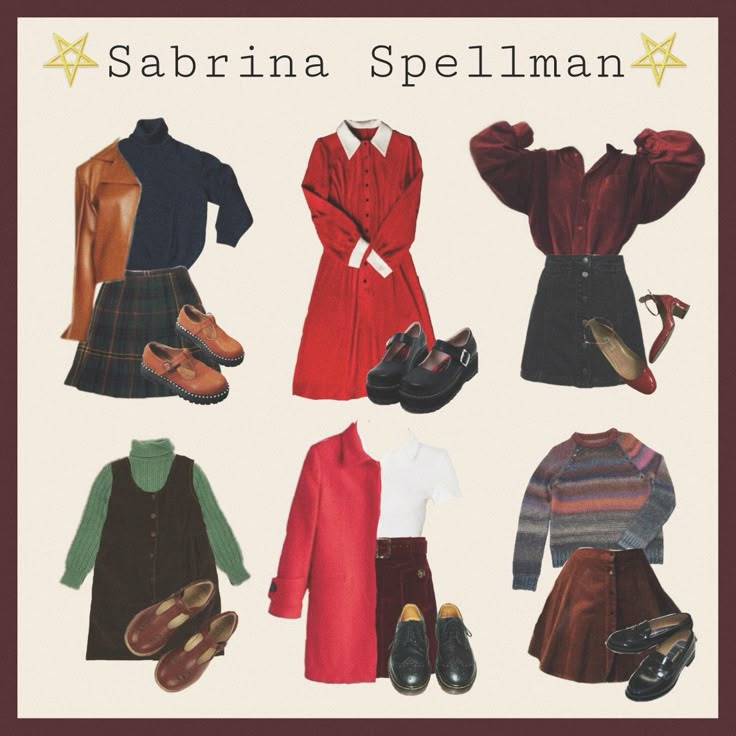 Sabrina Spellman Lookbook, Chilling Adventures Of Sabrina Aesthetic Outfits, Sabrina The Witch Outfits, Sabrina Witch Outfit, Daria Inspired Outfits, Sabrina Spellman Outfit Inspiration, Sabrina Spellman Aesthetic Outfits, Sabrina Spellman Outfit 90s, Chilling Adventures Of Sabrina Outfits