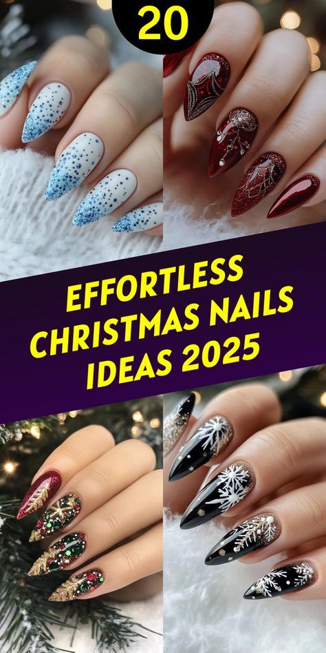 Holiday Manicure Ideas, December Nails Christmas, Sparkly Christmas Nails, Christmas Nails Ideas, Plaid Nail Designs, Blue And Silver Nails, Holiday Manicure, Red And Gold Nails, Christmas Nail Ideas