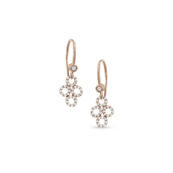 diamond mini bella earring, in&nbsp;18k&nbsp;rose&nbsp;gold Classic Rose Gold Earrings For Everyday Luxury, Luxury Rose Gold Earrings With Single Cut Diamonds, Timeless Rose Gold Earrings For Everyday Luxury, Elegant Rose Gold Diamond Earrings With Brilliant Cut, Elegant Diamond Earrings With Timeless Design, Elegant 14k Rose Gold Earrings, Elegant Earrings With Timeless Design For Everyday Luxury, Timeless Rose Gold Diamond Earrings, Timeless Rose Gold Earrings