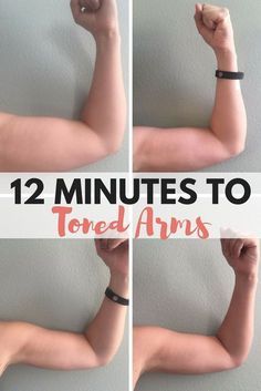 This workout only takes 12 minutes to complete and you'll get toned arms in no time. All you need are 5lb weights and some dedication! Arm Toning, Arm Flab, Toning Exercises, Lose Tummy Fat, 12 Minute Workout, Tone Thighs, Flabby Arms, Lose 5 Pounds, Lose 15 Pounds