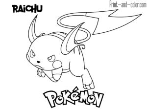 the pokemon coloring page for pikachu