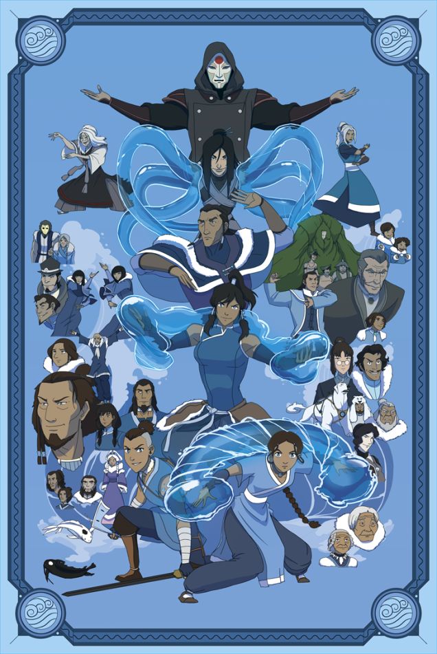 an image of the avatars from avatar in blue and white with their arms spread out