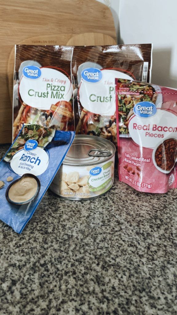 three bags of frozen food sitting on top of a counter