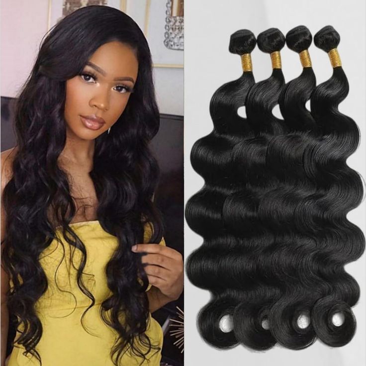 PRICES MAY VARY. Human Hair Bundles Material: body wave bundles human hair, 100% unprocessed 10A brazilian virgin body weave human hair bundles, be cut from young girl donors directly, clean, health, soft. The magic place for human hair bundles are that it makes you more distinctive like makeup, and you deserve to have it. Bundles Human Hair Feature: 3 Bundles Body Wave Bundles Human Hair, 16-22 Inch , 80(+/-5)g each bundle, True to Length and Weight, Enough to Make Full and Bouncy Hair for You. Brazilian Virgin Hair Body Wave, Body Wave Bundles, Bouncy Hair, Brazilian Hair Bundles, Brazilian Hair Weave, Hair Body Wave, Sew Ins, Hair Brands, Human Hair Bundles