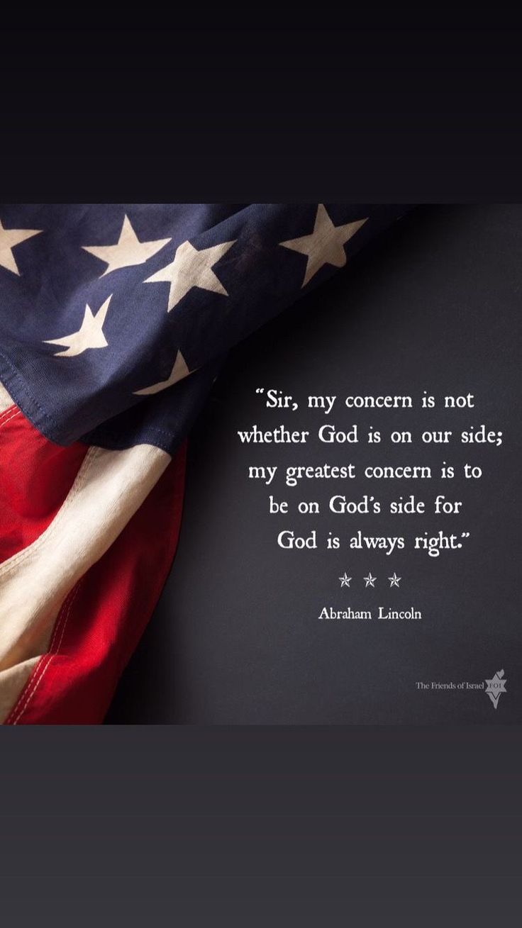 an american flag with the words, sir, my concern is not whether god as on our