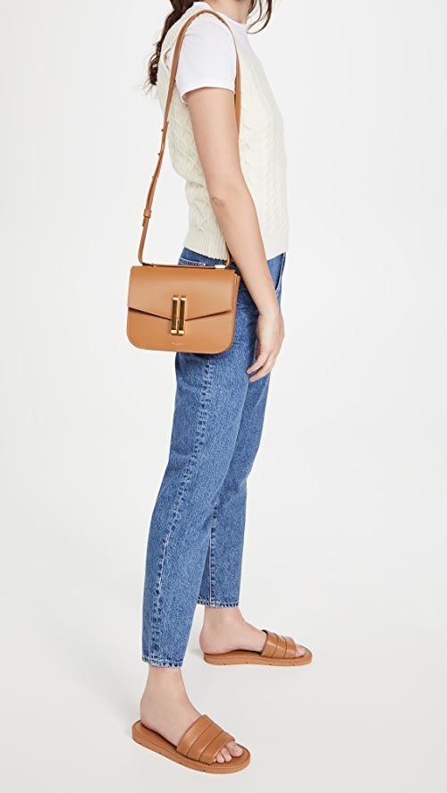 DeMellier Vancouver Bag | SHOPBOP Demellier Bag, Demellier Vancouver, Chloe Drew, Colored Leather, Handle Bag, Vancouver, Top Handle, Zip Pockets, Work Wear