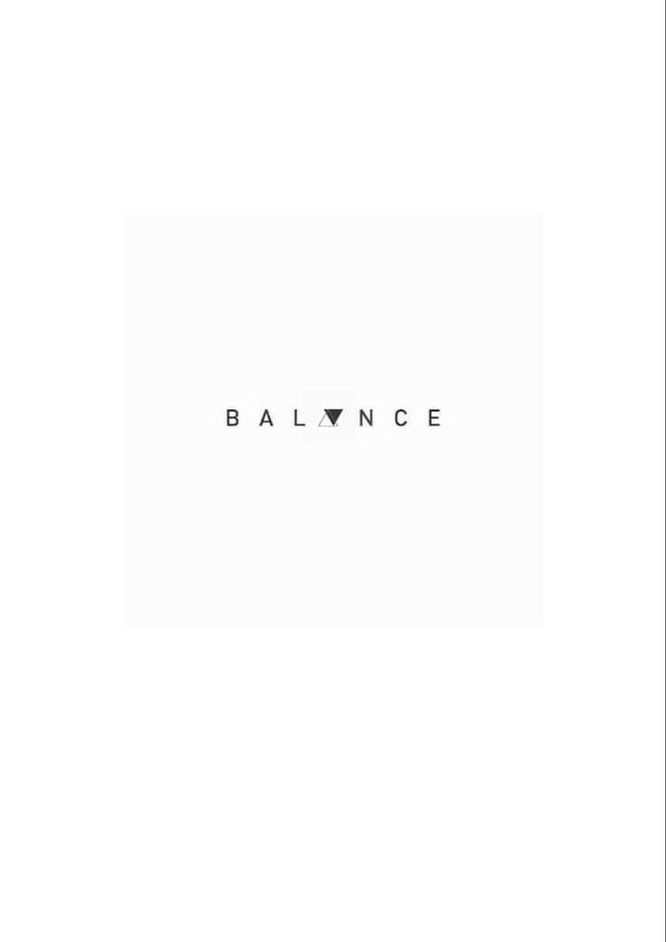 the word balance is written in black and white on a white background with an arrow