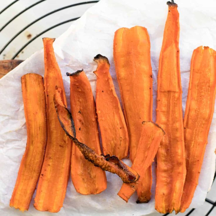 the carrots are cut up and ready to be eaten