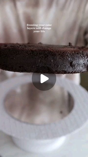 a chocolate cake sitting on top of a white plate