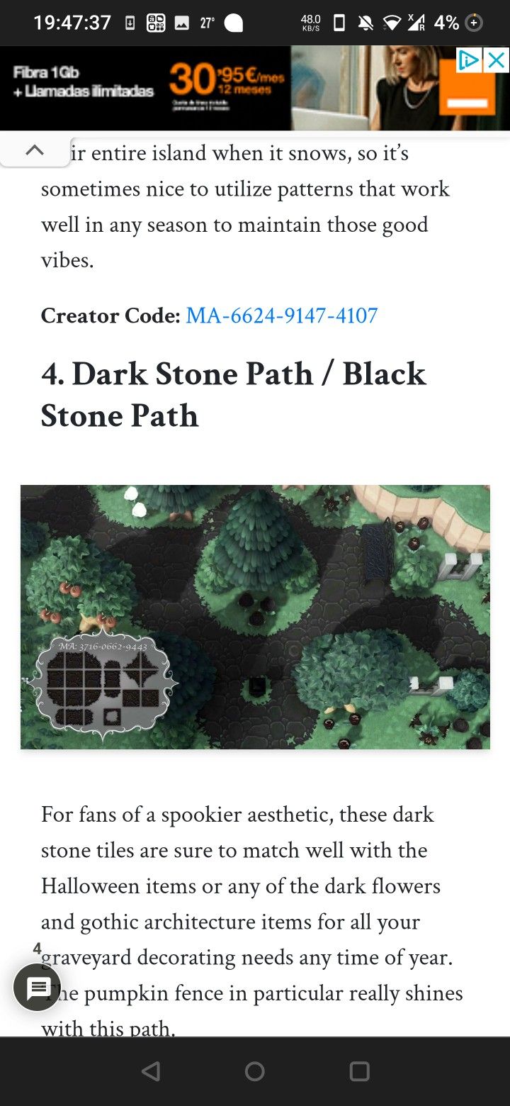 an image of the website for dark stone path