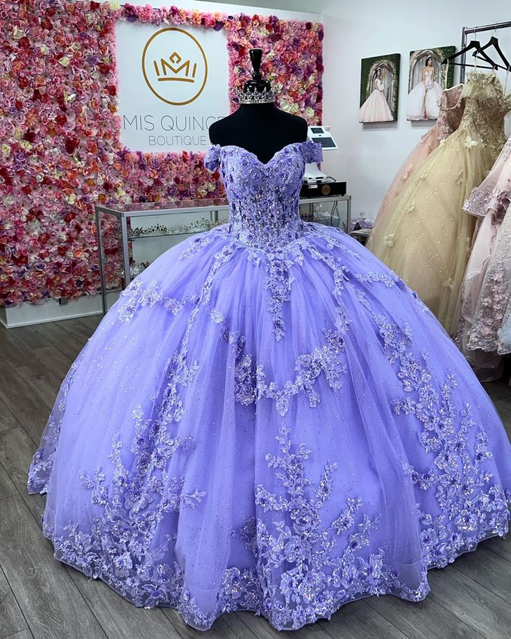 Moda 2000 Quinceanera Dresses, Lavender Ball Gown, Lilac Quinceanera Dresses, 15 Birthday Dresses, Lavender Quinceanera Dresses, Purple Ball Gown, Purple Quinceanera Dresses, Off Shoulder Ball Gown, Dress Quinceanera