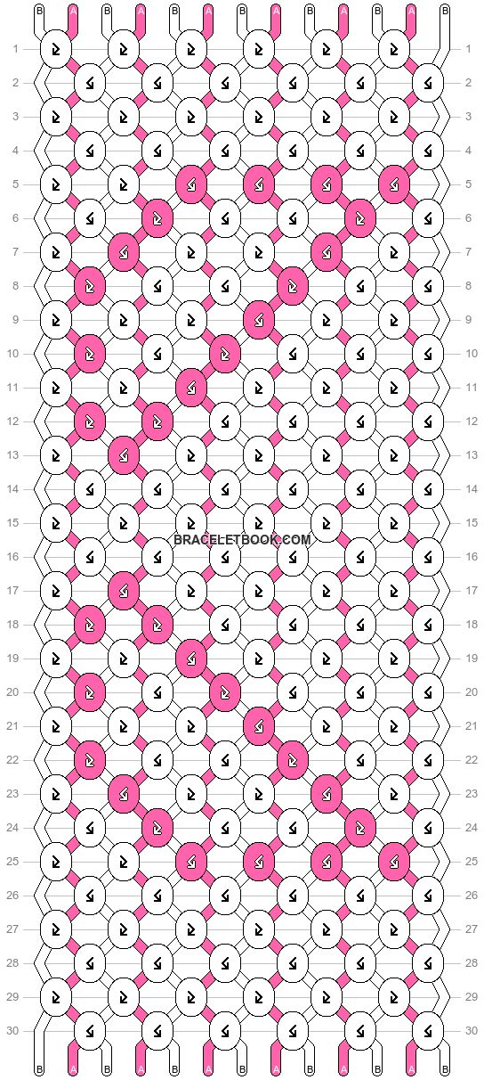 an image of a pattern with pink and white circles on it, as well as the number