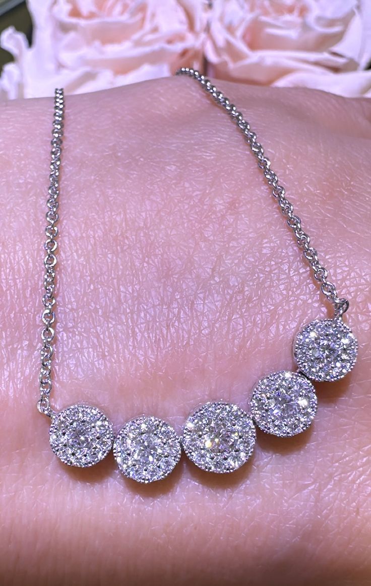 Sparkle and shine with our 1.10ct tw diamond station chain necklace! Elevate any outfit with the stunning and timeless beauty of this elegant necklace. With a total weight of 1.10ct tw, the diamonds add a touch of luxury and glamour. Treat yourself or someone special to this must-have piece! Metal: 18K White GoldDiamond Details: 50 Round Brilliant-cut Diamonds 1.10ct twDimensions: & Diamond Station W: 31mm / Chain: 40cm Necklace Guide, Diamond Initial Necklace, Jewelry Appraisal, Bridal Engagement Rings, Sparkle And Shine, Elegant Necklace, Jewelry Rings Diamond, Stone Collection, Colored Gems