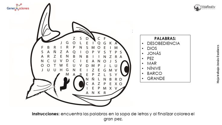 an image of a fish with words in spanish on the front and back side of it