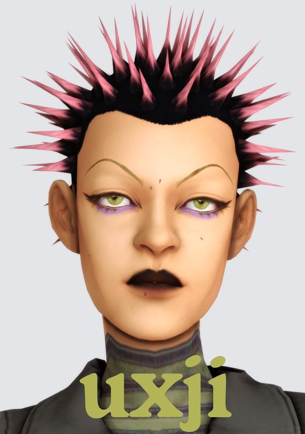 an animated image of a man with spiked hair