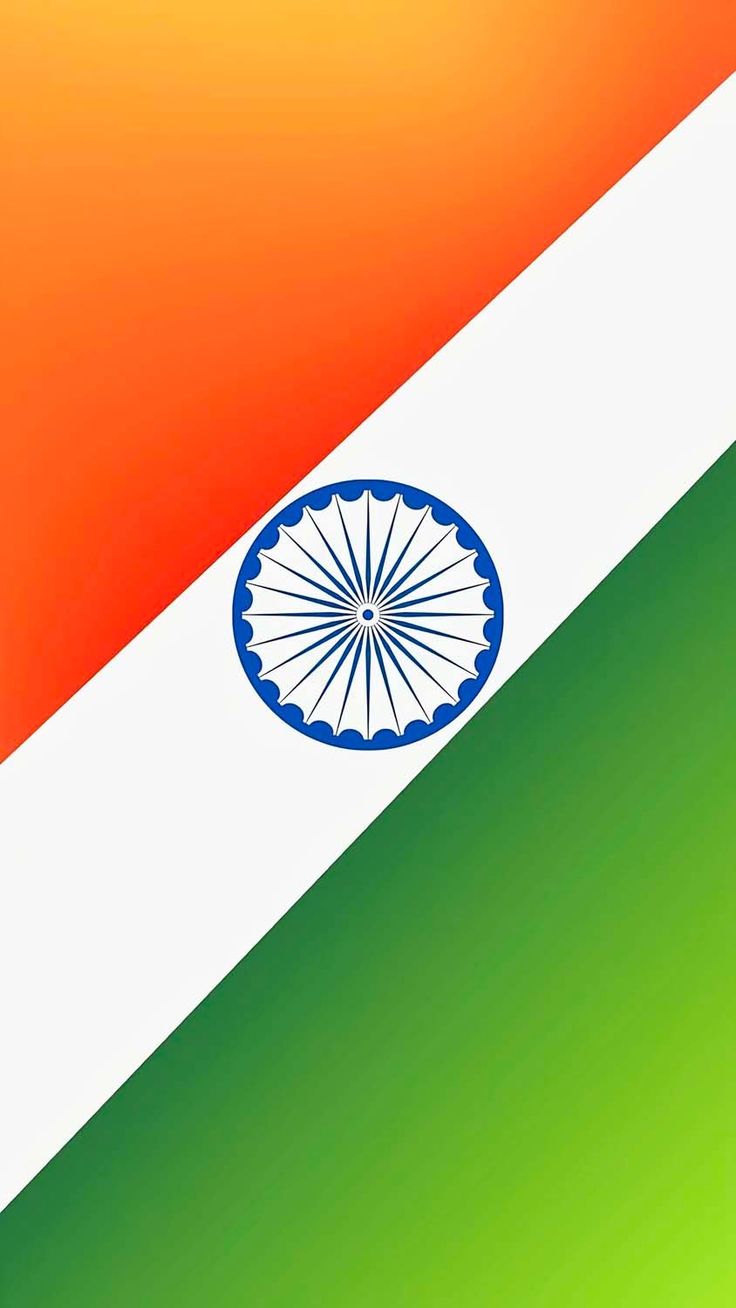 the flag of india is shown in green, white and orange