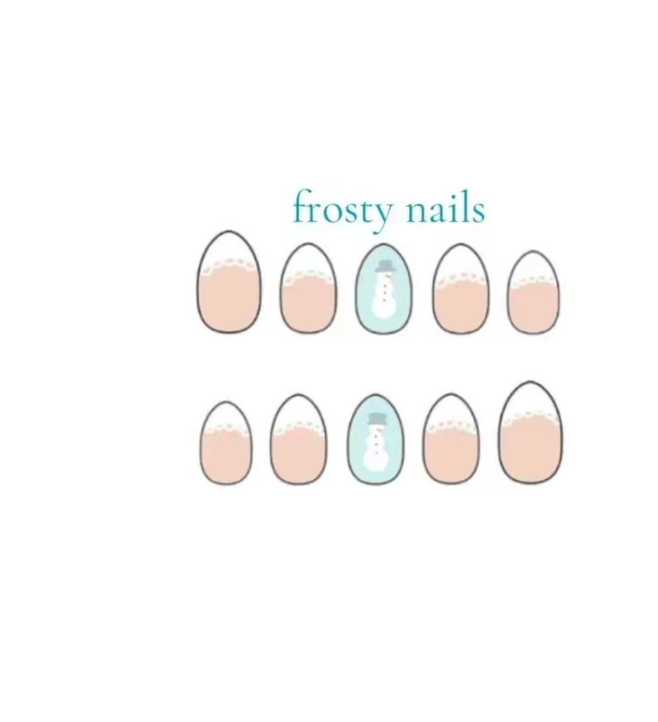 At Home Nail Inspo Easy, Nail Inspo Drawing, Nail Layout, Winter Nails Design, Nail Templates, Bow Nail Designs, Teen Nails, Snowman Nails, Beachy Nails