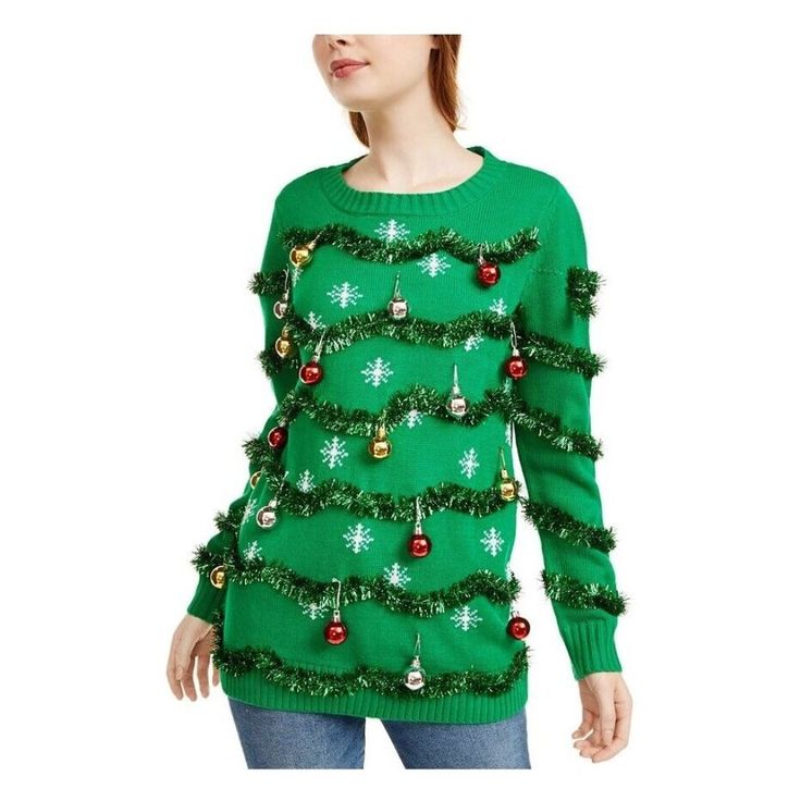 Ultra Flirt Juniors Xs Green Crewneck Embellished Christmas Sweater Nwt Bj42 Brand: Ultra Flirt Size: Xs Color: Green Details: Pullover, Long Sleeve, Crew Neck, Relax Fit, Embellished Christmas Ornaments Fabric: Acrylic Care Instruction: Machine Washable Measurements Taken By Hand Laying Flat And Are Approximate. All Measurements Are In Inches. Bust: 17.5 Length From Shoulder: 24 Ugly Christmas Sweater Diy Funny, Ugly Christmas Sweater Outfit, Diy Christmas Sweater, Christmas Sweater Outfits, Ugly Christmas Sweater Couples, Best Ugly Christmas Sweater, Ugly Sweater Contest, Diy Ugly Christmas Sweater, Tacky Christmas Sweater