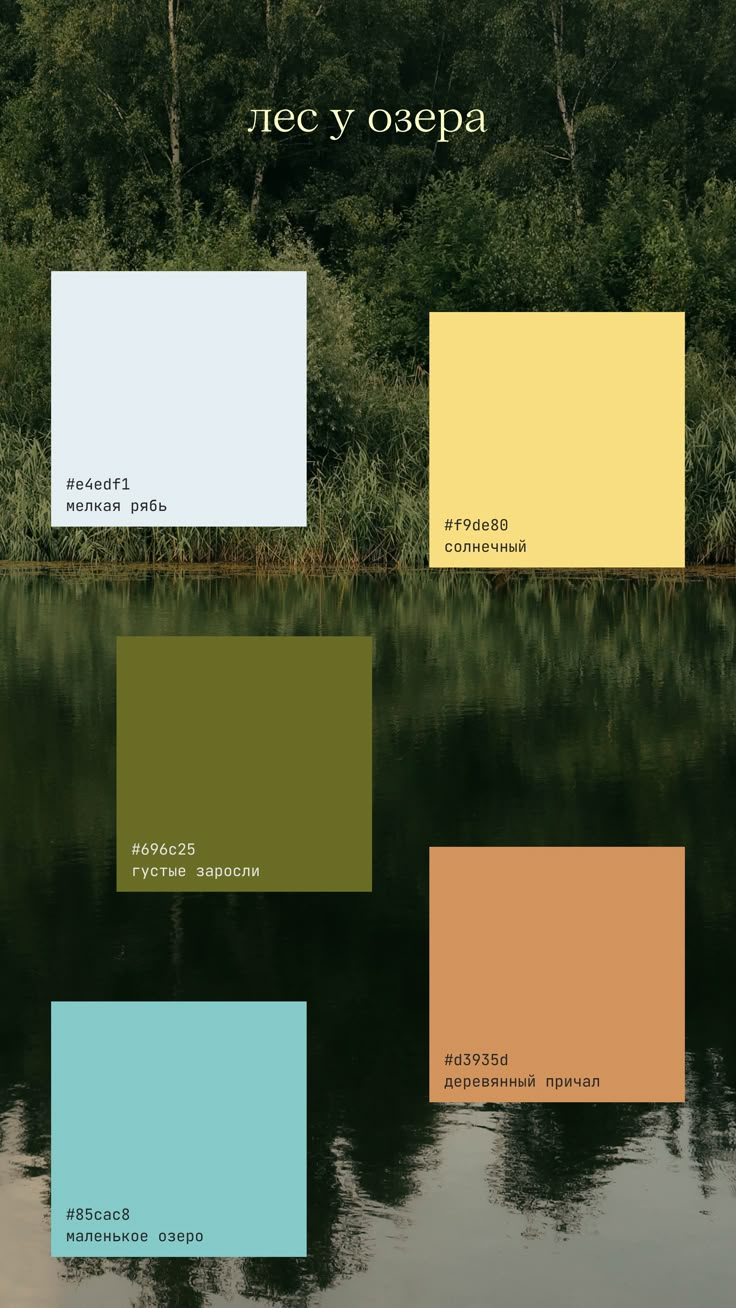 the color palettes are all different colors, but there is no image to describe