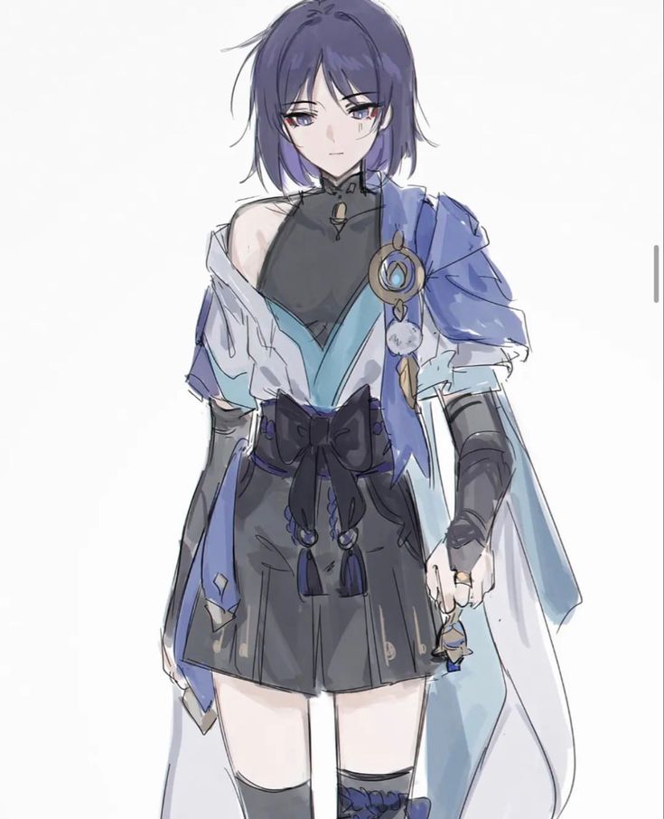 Genderbend Scaramouche, Long Haired Scaramouche, Names For Scaramouche, Female Wanderer Genshin, Scaramouche With Long Hair, Scaramouche Genderbend, Scaramouche Reference, Genshin Impact Wanderer Icon, Scaramouche Long Hair