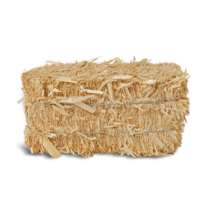 a bale of hay on a white background