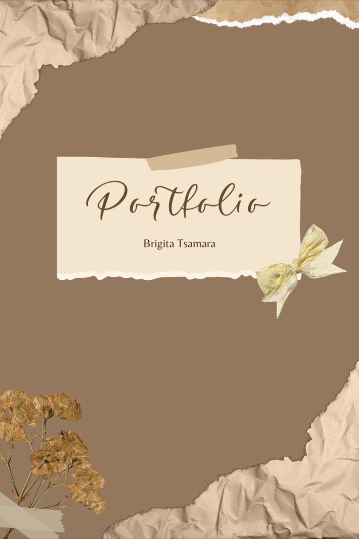 a piece of paper with the words pottedia on it and some dried flowers