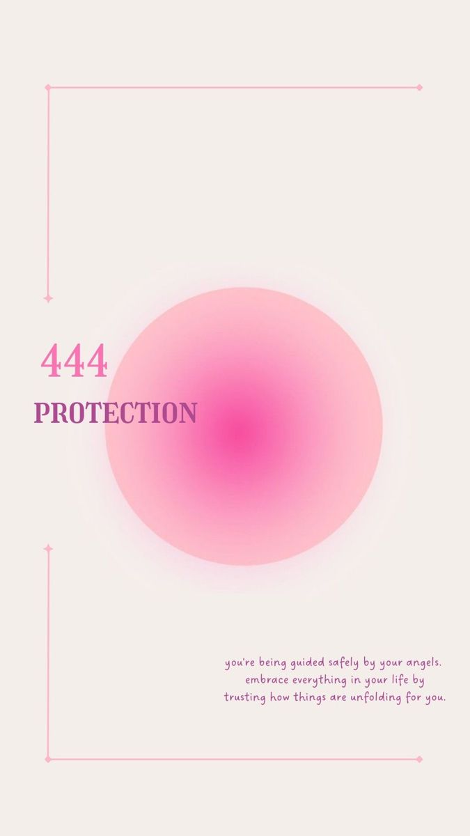 a pink circle with the words protection on it