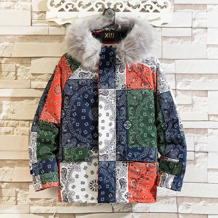 Puffer Jacket Outfit Men, Cotton Coat Men, Jacket Outfit Men, Bandana Dress, Puffer Jacket Outfit, Puffer Jacket Men, Autumn Winter 2022, Loose Coats, Men Jackets