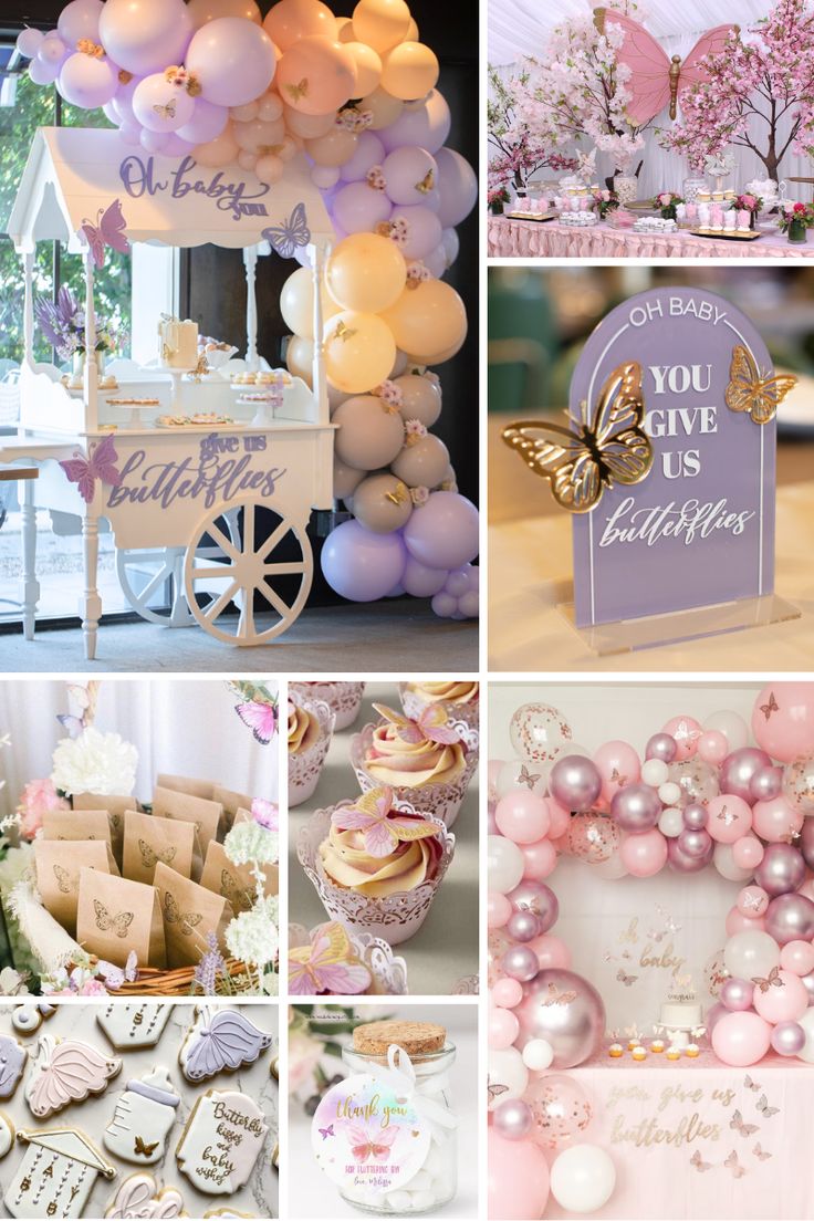 Baby Shower Idea 2024 Girl Baby Shower Ideas, Baby Girl Babyshowers Themes, Oh Baby You Give Us Butterflies, Lavendar Baby Shower Themes, March Baby Shower Themes Girl, Dreamy Baby Shower Theme Girl, We’re Enchanted To Meet You Baby Shower Theme, Butterfly And Flowers Baby Shower Ideas, Babyshower Themes For Baby Girl