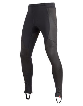 the back view of a pair of men's cycling tights with zippers