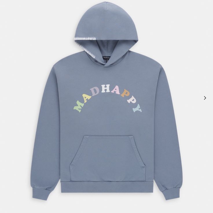 Brand New Never Worn Madhappy Hoodie. Tags Still On. Madhappy Hoodie, Mad Happy, Pastel Hoodie, Happy Hoodie, French Terry Hoodie, Blue Hoodie, Custom Hoodies, Colorful Hoodies, Christmas Wishlist