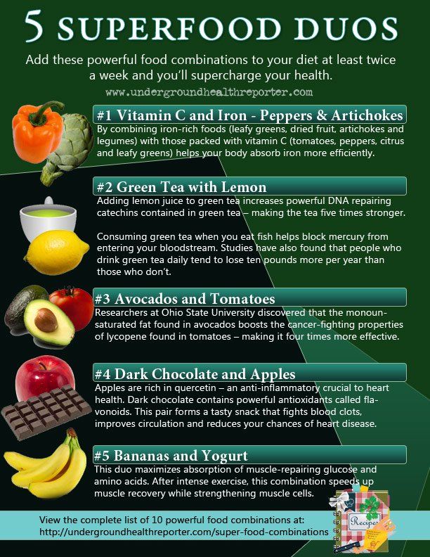 Superfood Combinations Infographic Iron Rich Foods, Food Combining, Food Info, Diet Vegetarian, Healing Food, Food Facts, Raw Food Recipes, Healthy Tips, Superfoods