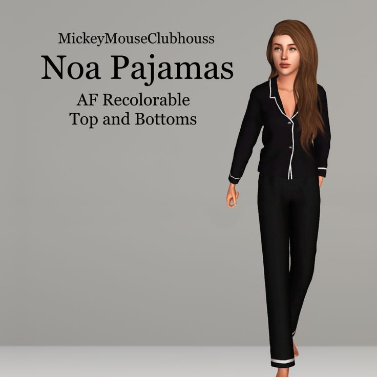 a woman in black is standing with her hand on her hip and the words, noa pajamass are