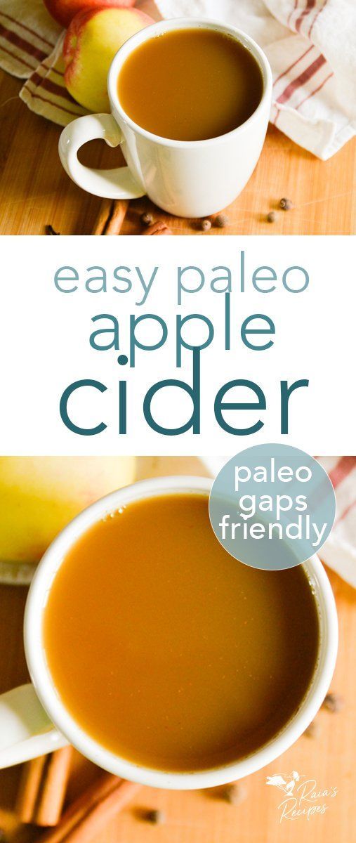 an easy palen apple cider recipe with apples in the background