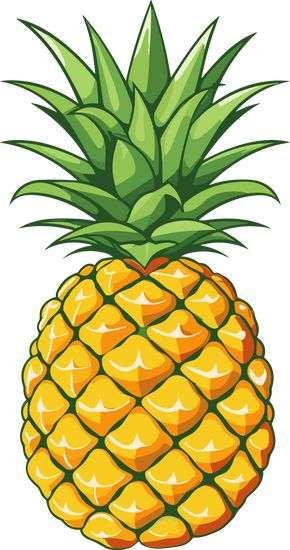 a pineapple is shown on a white background