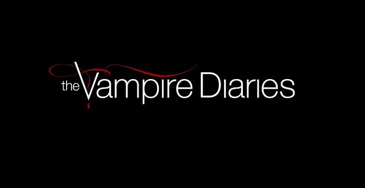 the vampire diaries logo on a black background