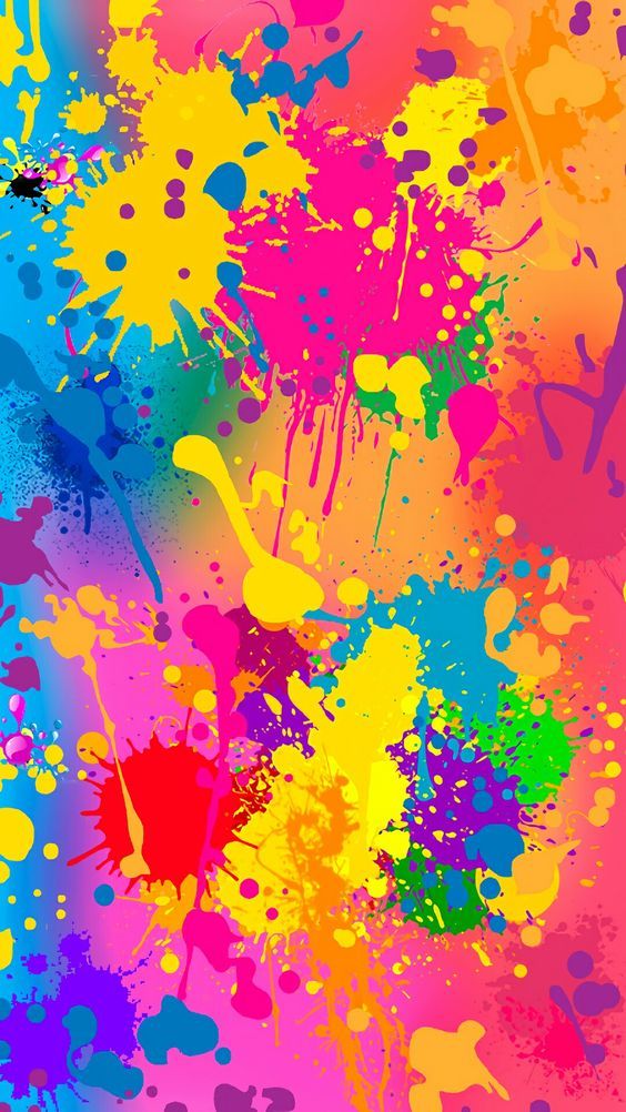 colorful paint splattered in different colors