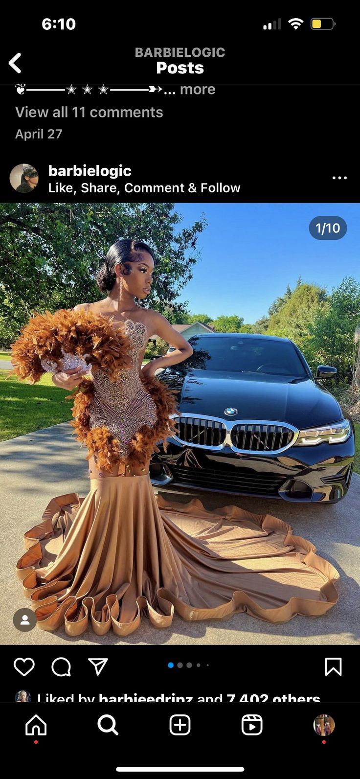 After Prom Outfit, Prom Dress Aesthetic, Brown Prom Dresses, Prom Dress Short, Dress Short Prom, Feather Prom Dress, Orange Prom Dresses, Prom Fashion, Prom Dress Trends