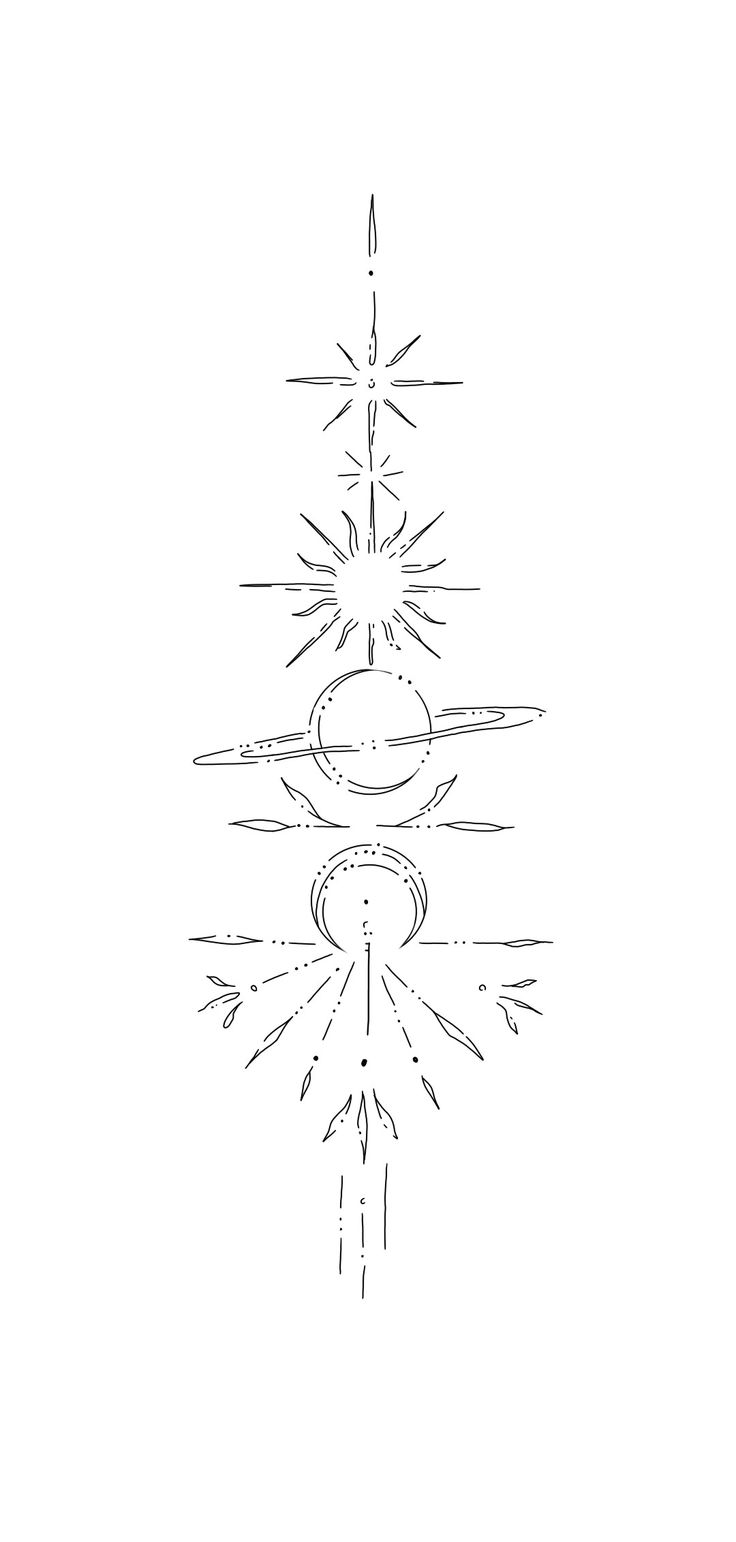 a black and white line drawing of a starburst in the sky with rays coming out