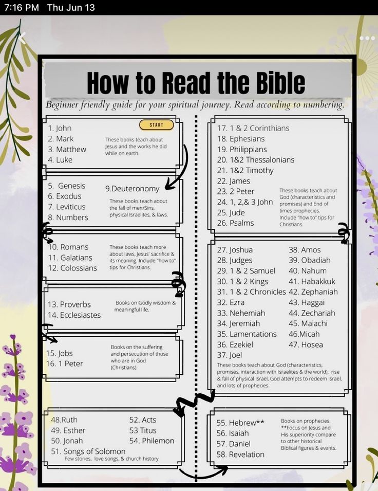 Bible Reading Methods, Where Should I Start Reading The Bible, How To Read The Bible In Order, What Order To Read The Bible, How To Start Reading The Bible, How To Read The Bible For Beginners, Bible Organization Ideas, Order To Read The Bible, Where To Start Reading The Bible