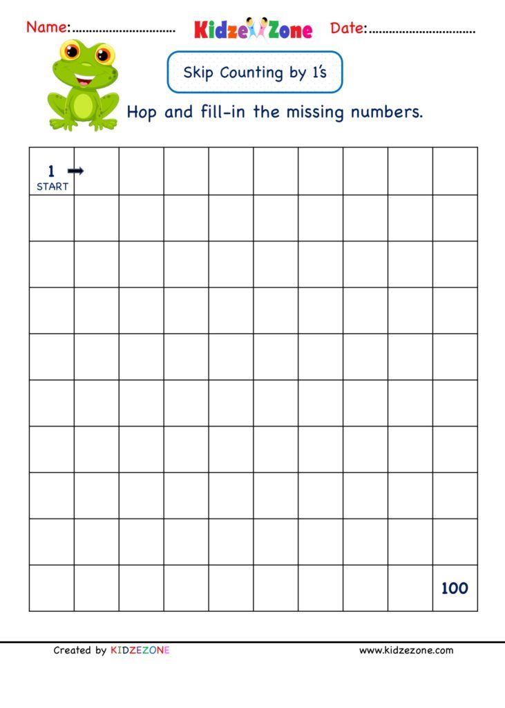 a printable worksheet for kids to practice counting numbers and finding the missing numbers