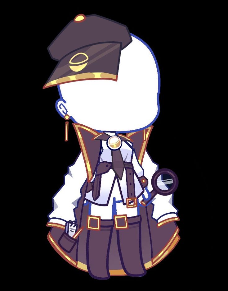 Gacha Detective Outfit, Character Design Detective, Detective Outfit Drawing, Gacha Police Outfit, Detective Clothing, Detective Oc Art, Detective Art Character Design, Detective Drawing, Detective Oc