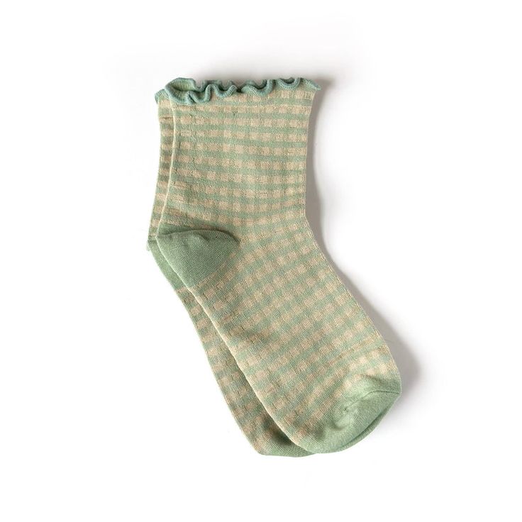 Reese Socks Cute Ruffled Socks For Spring, Casual Ruffled Socks For Spring, Casual Ruffle Socks For Spring, Cute Green Socks For Spring, Trendy Ruffled Socks For Spring, Tea Gifts, Cute Socks, Fashion Socks, Multiple Color