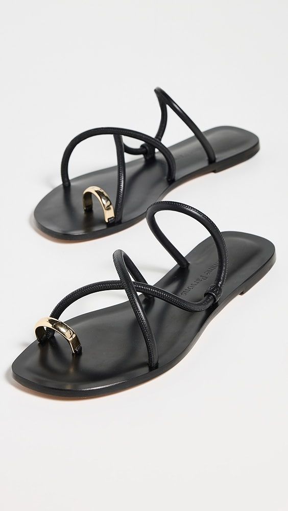 Emme Parsons Laurie Sandals | Shopbop Emme Parsons, Luxury Sandals, Luxury Tote Bags, Latest Sandal, Toe Ring Sandals, Brown Leather Sandals, Greek Sandals, Toe Ring, Buckle Sandals