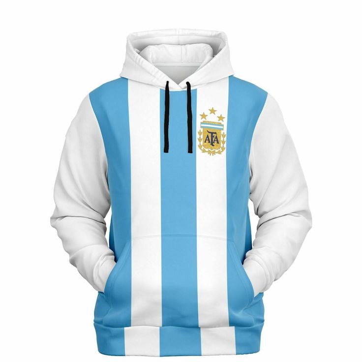 Sports fans will love this Messi Hoodie, based on the iconic Argentina Soccer Jersey N. 10. It's a stylish way to show your support for one of the greatest soccer players of all time. This fashionable hoodie offers a comfortable fit with long-lasting durability for everyday wear. • 20% cotton, 75% polyester, 5% spandex• Unisex fit• Soft cotton hand-feel fabric surface• Brushed fleece fabric on the inside• High definition printing colours• Double layer hood• Kangaroo pocket Shipping from China (a Team-colored Long Sleeve Hoodie For Fans, Long Sleeve Hoodie With Team Logo For Fans, Sporty Long Sleeve Hoodie For Fan Merchandise, Team Name Hoodie Fan Merchandise, Team Name Long Sleeve Hoodie For Fans, Fan Merchandise Hoodie With Team Name Long Sleeve, Team Name Fan Merchandise Hoodie, Sports Fan Hoodie With Long Sleeves, Sports Team Logo Hoodie For Winter