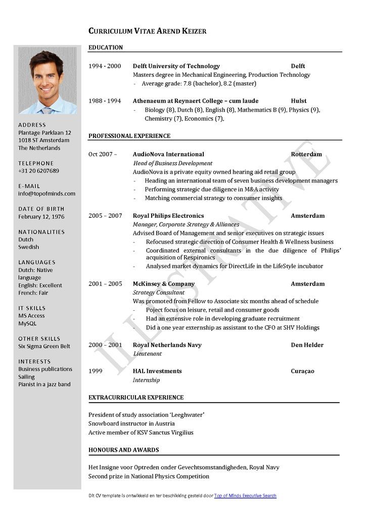 a professional resume with no work experience on the page, and an orange border around it