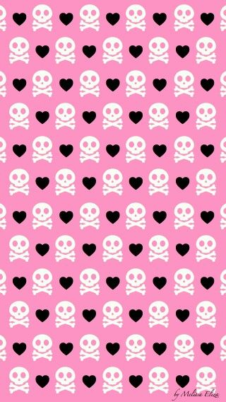 skull and crossbones with hearts on a pink background wallpaper design for walls