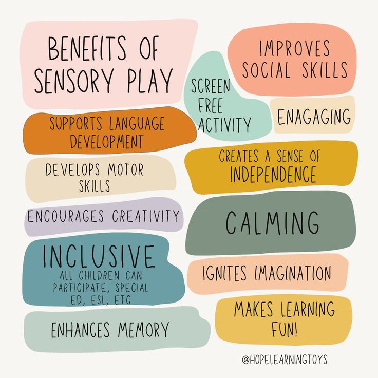 the benefits of sensory play in children's learning and development, as well as other activities