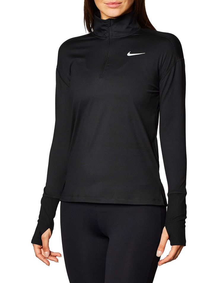 PRICES MAY VARY. Front half-zip closure with zipper garage Long sleeves with thumbhole cuffs Stand collar Dry fabric keeps you dry and comfortable Machine wash, tumble dry Imported Be comfortable mile after mile on your morning run in this sweat-wicking half-zip top that keeps you dry so you can keep focused. Morning Run, Half Zip Top, Top Clothing, Morning Running, Thumb Holes, Zip Top, Half Zip, Stand Collar, Shoes Jewelry