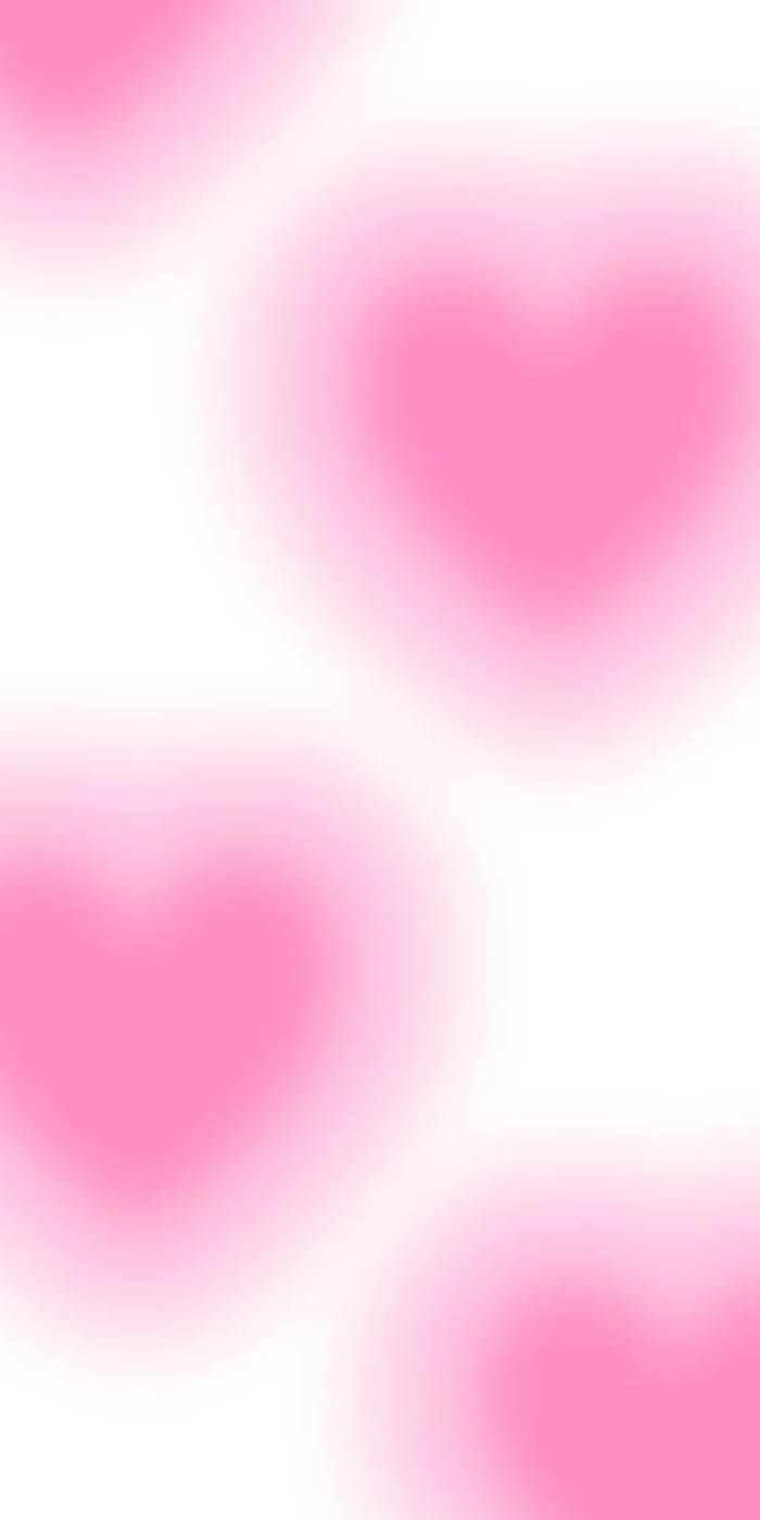 a pink and white background with hearts